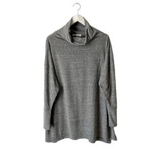 We The Free Heathered Gray Cowl-Neck Tunic Size Medium